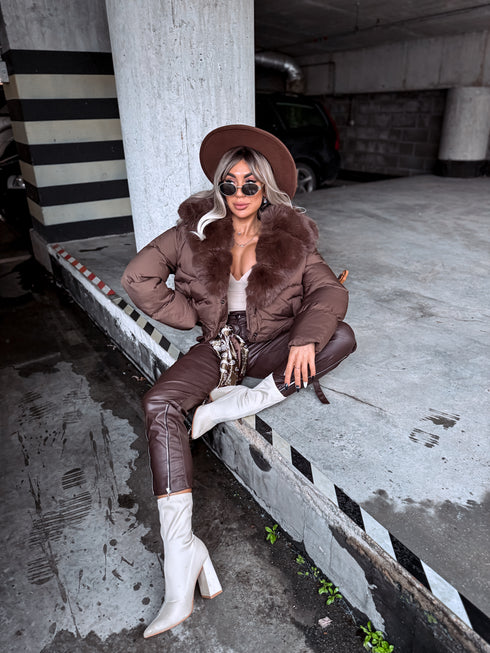 Pufinė viršutinė striukė "MARSS FC7611" - CHOCO